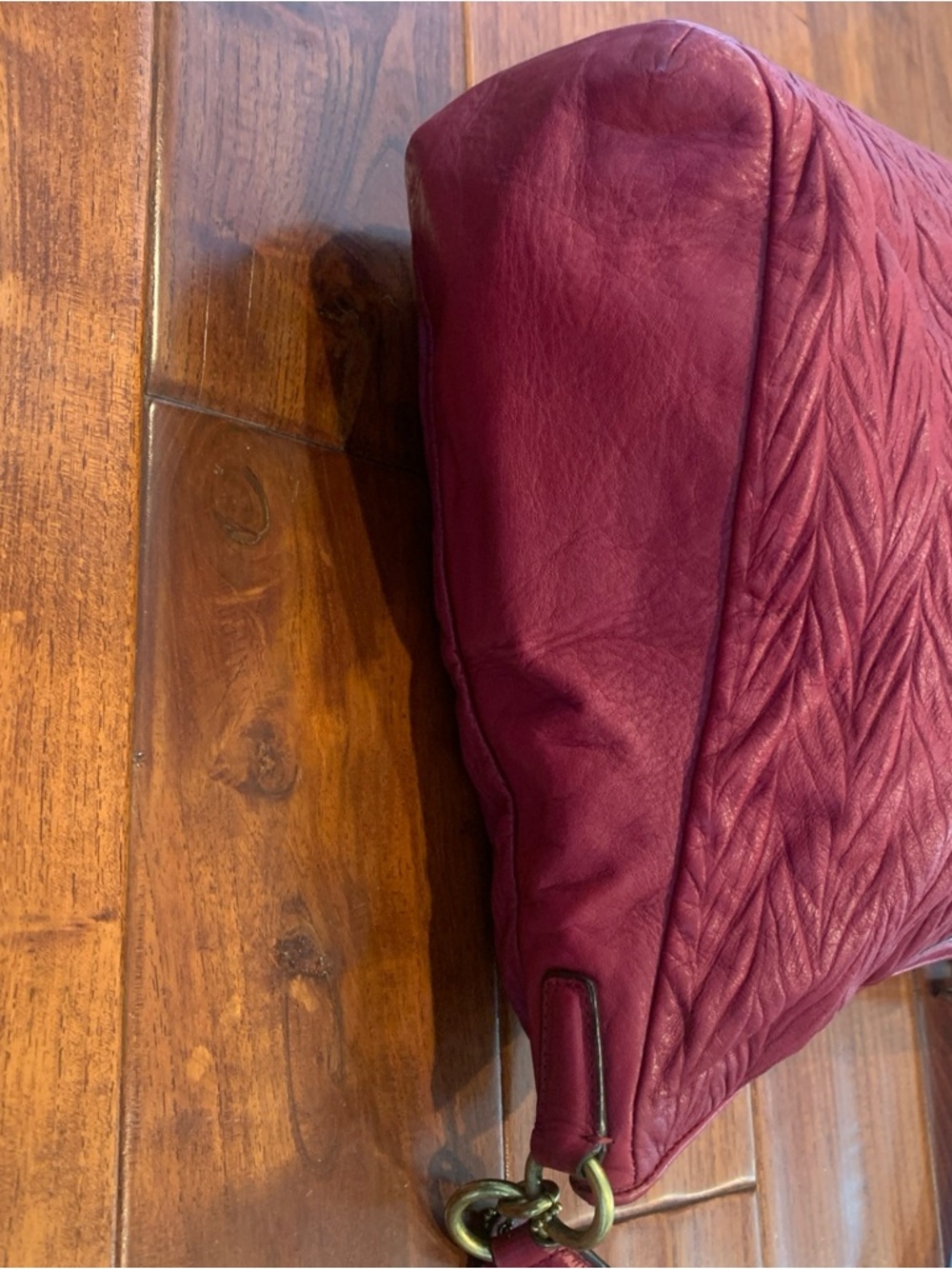 COACH Madison Gathered Convertible Hobo Bag Raspberry AUTHENTIC - Picture 13 of 16